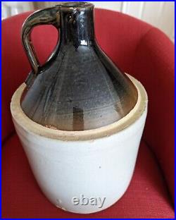 Vintage Stoneware Whiskey Shoulder Jug 2 Gallon Crock