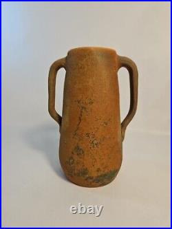 Vtg Early 1900's 2 Handled Red Clay Stoneware By American Folk Artist E. J. Brown