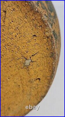 Vtg Early 1900's 2 Handled Red Clay Stoneware By American Folk Artist E. J. Brown