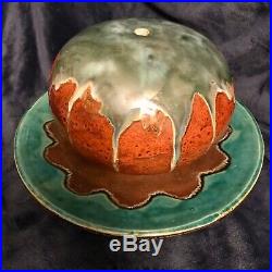 Vtg Fat Lava Pottery Stoneware Ceramic Indoor Tabletop Water Fountain 10 12Lbs