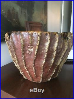 Vtg Mid Century Earthgender Cressey Stoneware Era Ceramic Studio Pottery Planter