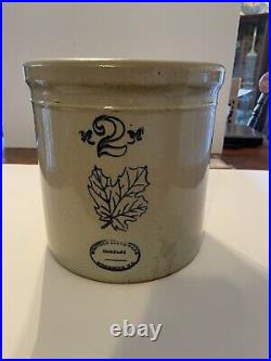 Western Stoneware 2 Gallon Maple Leaf Crock