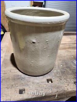 Western Stoneware Company Pottery 6 gallon 14 Tall Crock Leaf