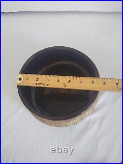 Western Stoneware Monmouth Il Art Pottery Brushware Egyptian Bowl Antique 1920