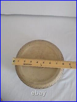 Western Stoneware Monmouth Il Art Pottery Brushware Egyptian Bowl Antique 1920