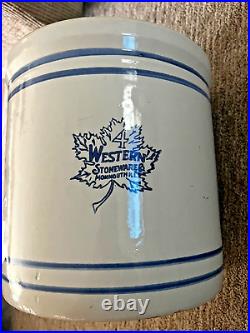 Western Stoneware Water Crock 4 Gallon Withlid