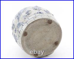 White's Pottery four-gallon salt glazed stoneware water crock antique