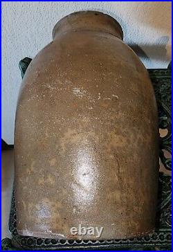Wonderful EARLY WEST VIRGINIA Stoneware 3/4- Gal Canning Crock Jar Wax Sealer