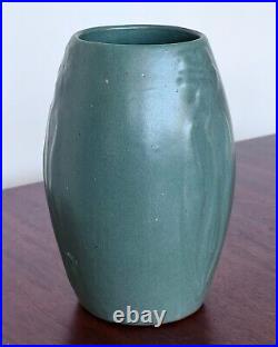 Zanesville Ohio Arts Crafts Stoneware Pottery Vessel Flower Vase Antique Vtg 101